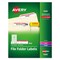 Avery 0.66 in. x 3.44 in. Permanent TrueBlock File Folder Labels with Sure Feed Technology - White (30/Sheet, 50 Sheets/Box)